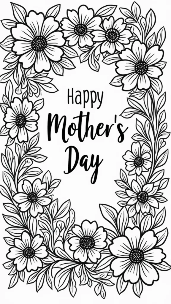 mother’s day coloring pages printable free